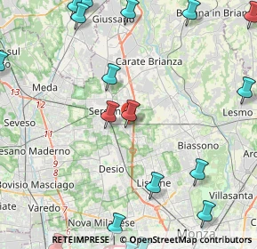 Mappa Via Spontini, 20831 Seregno MB, Italia (6.544)