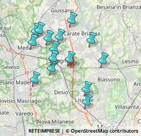 Mappa Via Spontini, 20831 Seregno MB, Italia (3.49867)