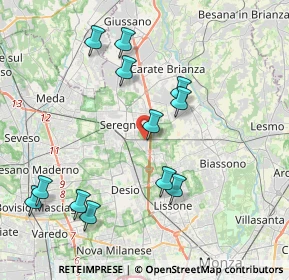 Mappa Via Spontini, 20831 Seregno MB, Italia (4.18833)