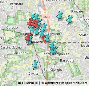Mappa Via Spontini, 20831 Seregno MB, Italia (1.477)