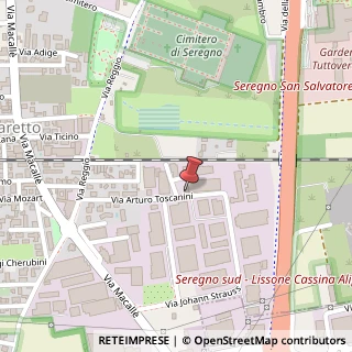 Mappa Via Arturo Toscanini, 37, 20831 Seregno, Monza e Brianza (Lombardia)