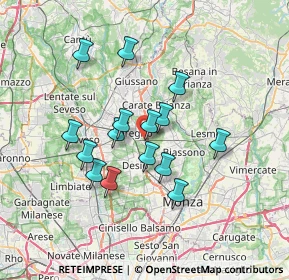 Mappa Via Spontini, 20831 Seregno MB, Italia (5.82467)