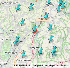 Mappa Via Antonio Vivaldi, 20865 Usmate Velate MB, Italia (5.21765)