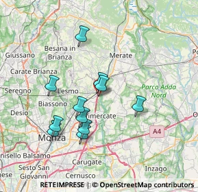 Mappa Via Antonio Vivaldi, 20865 Usmate Velate MB, Italia (6.37091)