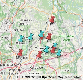 Mappa Via Antonio Vivaldi, 20865 Usmate Velate MB, Italia (6.27182)