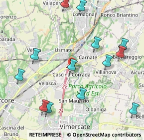 Mappa Via Antonio Vivaldi, 20865 Usmate Velate MB, Italia (2.44615)