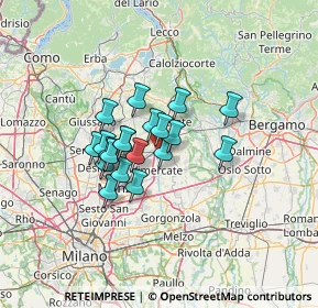 Mappa Via Gaetano Donizetti, 20866 Carnate MB, Italia (9.147)