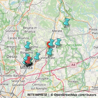 Mappa Via Gaetano Donizetti, 20866 Carnate MB, Italia (8.20765)