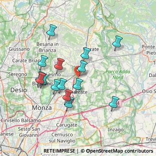 Mappa Via Gaetano Donizetti, 20866 Carnate MB, Italia (6.94533)