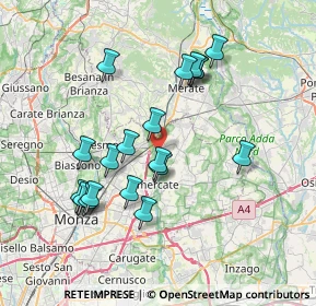 Mappa Via Gaetano Donizetti, 20866 Carnate MB, Italia (7.113)