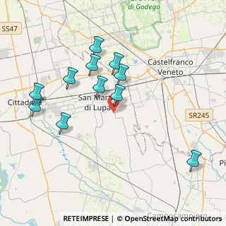 Mappa Via San Giacomo, 35018 San Martino di Lupari PD, Italia (3.86455)