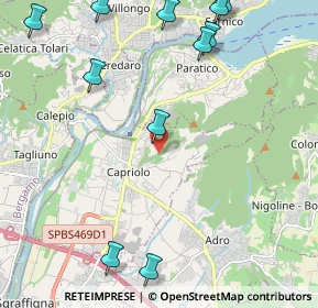 Mappa Via Belvedere, 25031 Capriolo BS, Italia (2.88182)