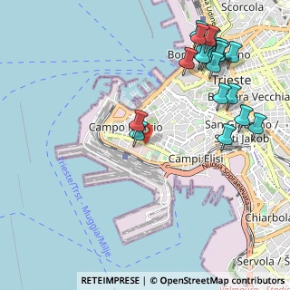 Mappa Via Vittorio Locchi, 34123 Trieste TS, Italia (1.308)