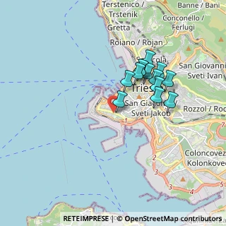 Mappa Via Vittorio Locchi, 34123 Trieste TS, Italia (1.52308)