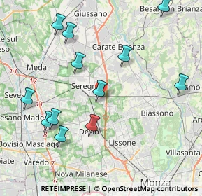 Mappa Via Arturo Toscanini, 20831 Seregno MB, Italia (4.51583)