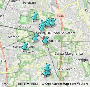 Mappa Via Pietro Toselli, 20831 Seregno MB, Italia (1.65833)