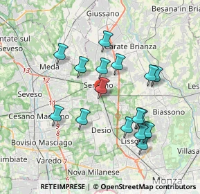 Mappa Via Pietro Toselli, 20831 Seregno MB, Italia (3.42063)