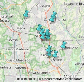 Mappa Via Toselli, 20831 Seregno MB, Italia (2.57083)