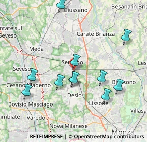 Mappa Via Toselli, 20831 Seregno MB, Italia (3.85636)