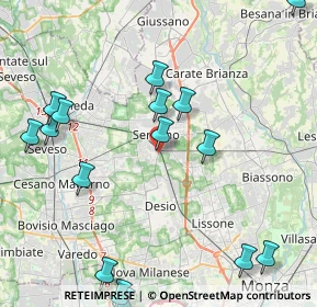 Mappa Via Toselli, 20831 Seregno MB, Italia (5.23063)