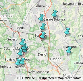 Mappa Via Pietro Toselli, 20831 Seregno MB, Italia (4.18417)