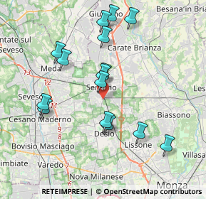 Mappa Via Pietro Toselli, 20831 Seregno MB, Italia (3.756)