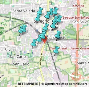 Mappa Via Pietro Toselli, 20831 Seregno MB, Italia (0.734)