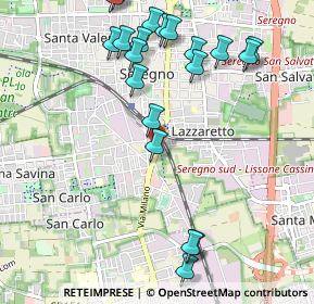 Mappa Via Toselli, 20831 Seregno MB, Italia (1.199)