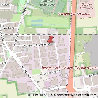 Mappa Via Arturo Toscanini, 50, 20831 Seregno, Monza e Brianza (Lombardia)