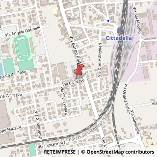 Mappa Via Borgo Padova, 160, 35013 Cittadella, Padova (Veneto)