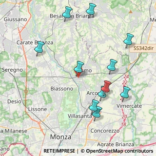 Mappa Via Carlo Porta, 20855 Lesmo MB, Italia (4.52182)