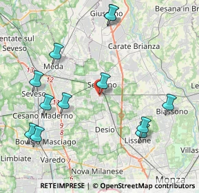 Mappa Via B. Oriani, 20831 Seregno MB, Italia (4.70167)