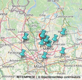 Mappa Via B. Oriani, 20831 Seregno MB, Italia (10.10462)