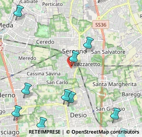 Mappa Via B. Oriani, 20831 Seregno MB, Italia (3.0925)