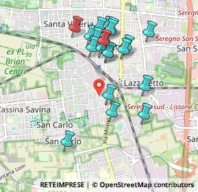 Mappa Via B. Oriani, 20831 Seregno MB, Italia (0.9175)