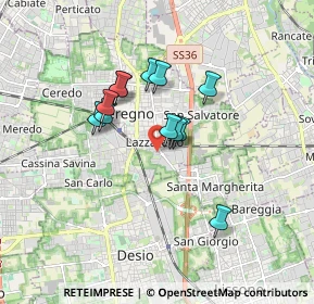 Mappa Via Arrigo Boito, 20831 Seregno MB, Italia (1.31083)