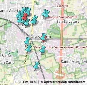 Mappa Via Arrigo Boito, 20831 Seregno MB, Italia (1.092)