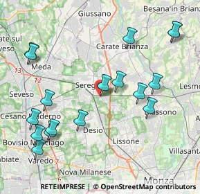 Mappa Via Arrigo Boito, 20831 Seregno MB, Italia (4.69824)