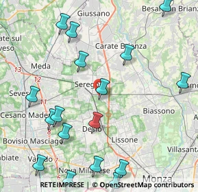 Mappa Via Arrigo Boito, 20831 Seregno MB, Italia (5.754)