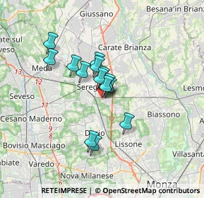 Mappa Via Arrigo Boito, 20831 Seregno MB, Italia (2.335)