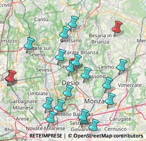 Mappa Via Arrigo Boito, 20831 Seregno MB, Italia (9.058)