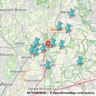 Mappa Via Galileo Galilei, 20866 Carnate MB, Italia (3.38455)