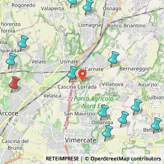 Mappa Via Galileo Galilei, 20866 Carnate MB, Italia (3.1125)