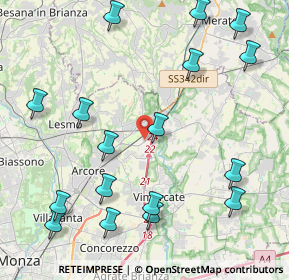 Mappa Via Bernini, 20865 Usmate Velate MB, Italia (5.15235)