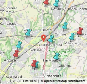 Mappa Via Bernini, 20865 Usmate Velate MB, Italia (2.38167)