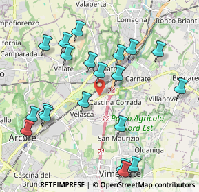 Mappa Via Bernini, 20865 Usmate Velate MB, Italia (2.2185)