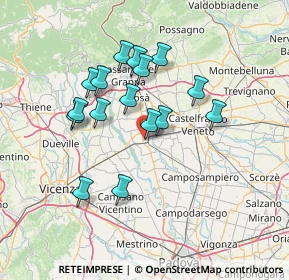 Mappa Via Cá Dai Pase, 35013 Cittadella PD, Italia (12.38188)