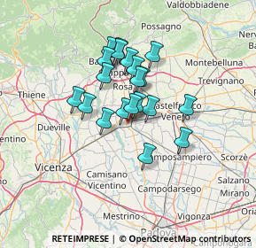 Mappa Via Cá Dai Pase, 35013 Cittadella PD, Italia (9.904)