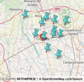 Mappa Via Cá Dai Pase, 35013 Cittadella PD, Italia (5.93583)