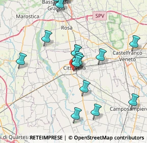 Mappa Via Ca' Dai Pase, 35013 Cittadella PD, Italia (9.2525)
